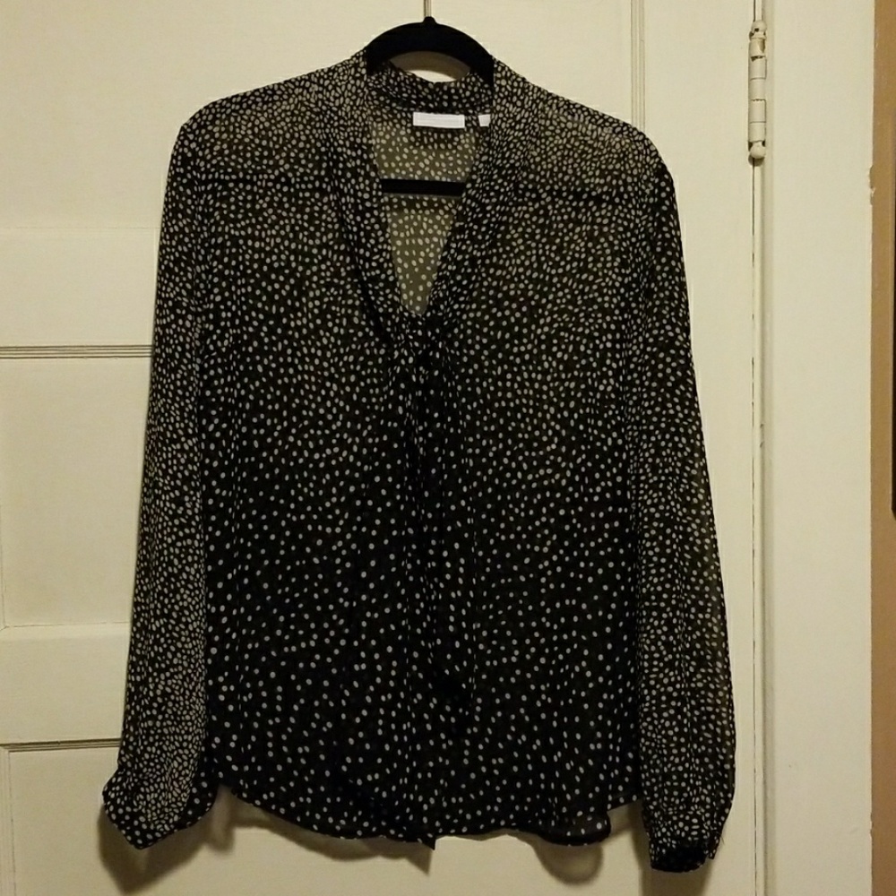 New York and Company Tie-Neck Blouse